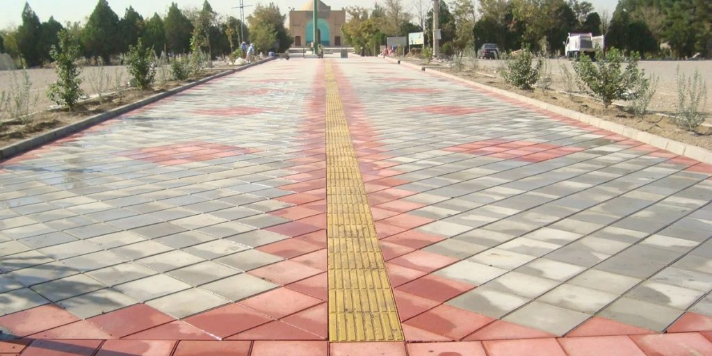 کفپوش بتنی پیاده‌ رو