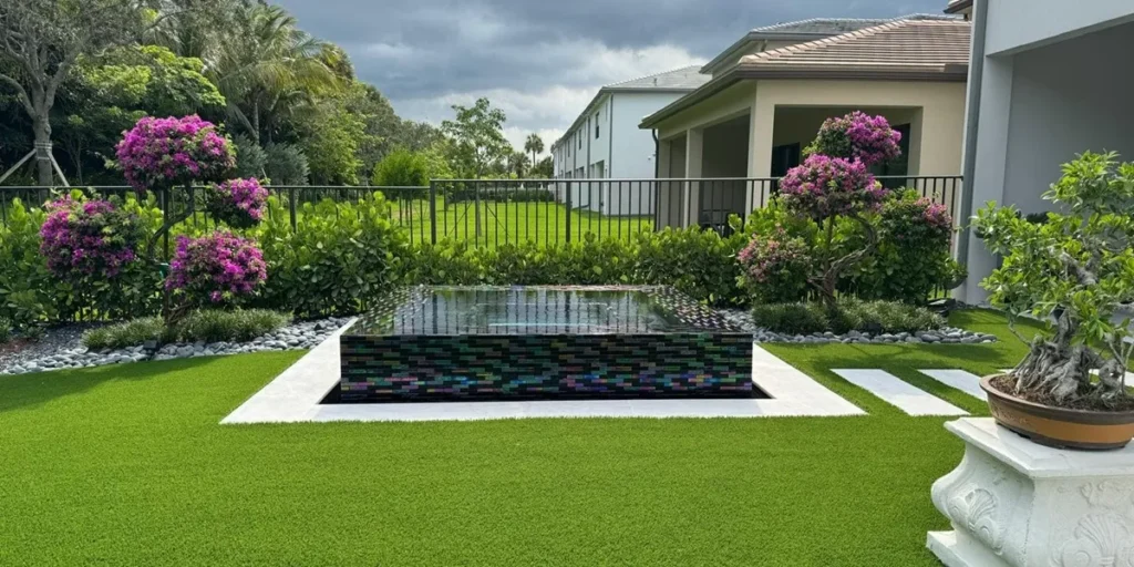 قیمت نصب چمن مصنوعی بین موزاییک