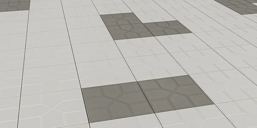 بررسی تاثیر ابعاد موزاییک بر سرعت نصب و دوام کف‌سازی